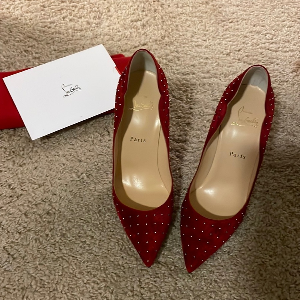 Christian Louboutin Hot Chick Plume SZ 38.5